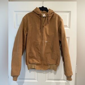 Vintage Carhartt Bomber Chore Coat Jacket Full Zip Men’s Large Tall Brown Tan